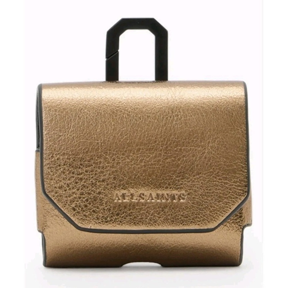 AllSaints Airpod Hex Case W275XC One Size Warm Brass New With Tags!